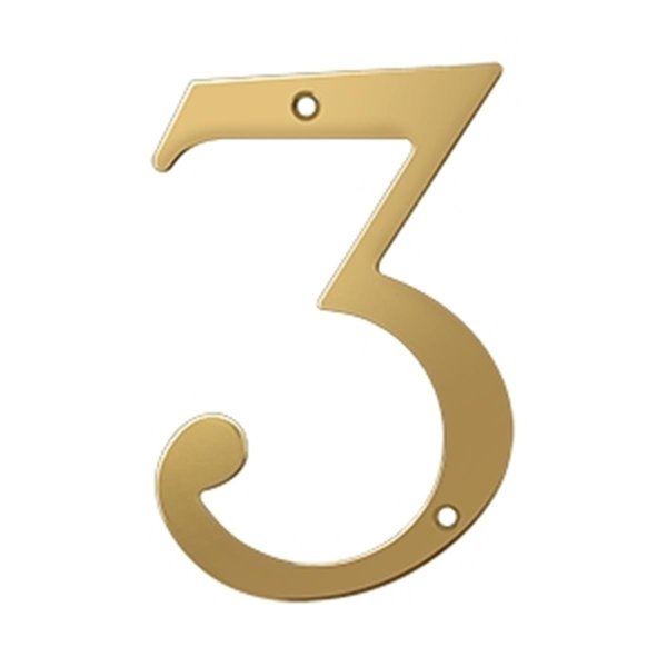 Patioplus 6 in. House Numbers, Lifetime Brass - Solid Brass PA2500221